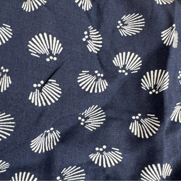 New! Gap Navy Blue Seashell AOP Dress V Neck Sleeveless XL Coastal Beach Resort - Picture 6 of 10